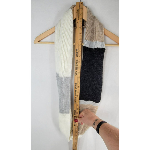 Vince Camuto Infinity Neck Scarf Women Loop Circle Grey Ivory Taupe Black OS T/U - Picture 2 of 6